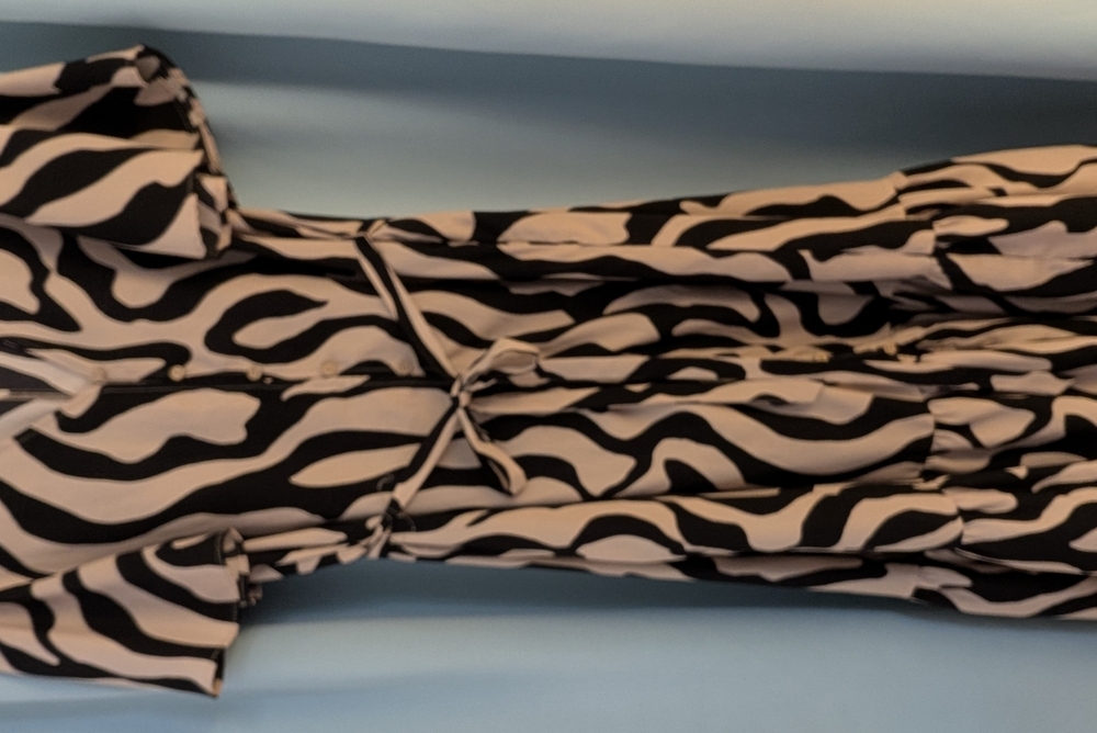 Easel Black and White Patterned Dress